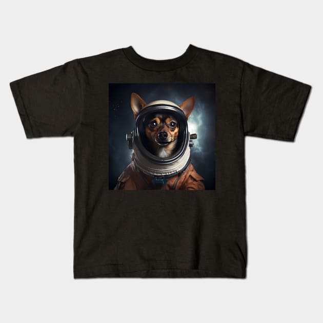 Astro Dog - Miniature Pinscher Kids T-Shirt by Merchgard